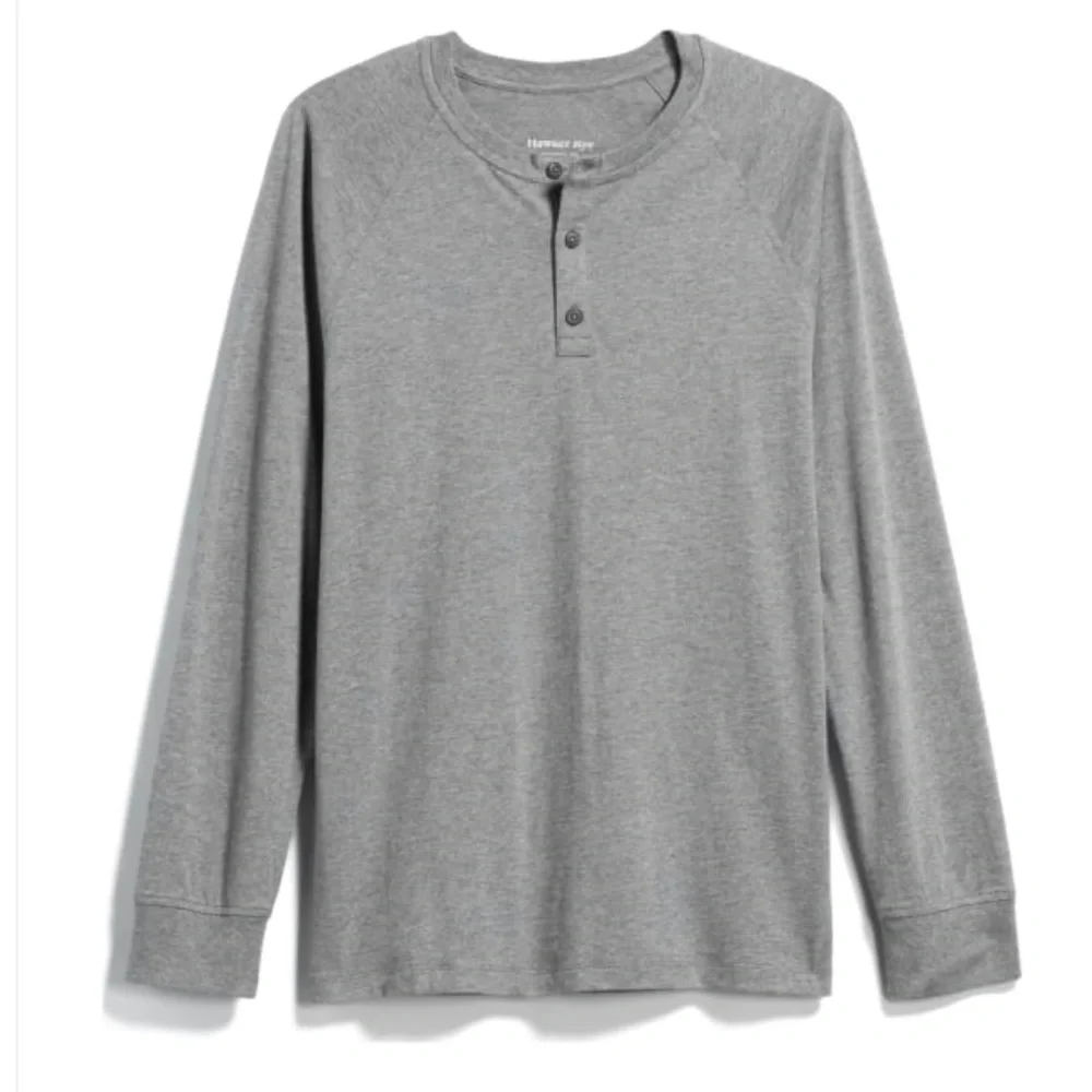 Hawker Rye Essential Raglan Gray Henley shirt long sleeve Stitch Fix